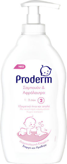 Proderm Shampoo and Bubble Baths 400ml with Pump