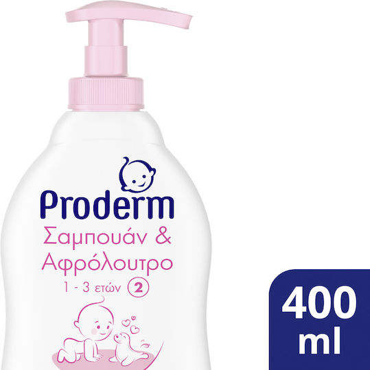 Proderm Shampoo and Bubble Baths 400ml with Pump