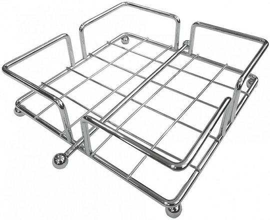 Sidirela Serviettenhalter Silber 20x20x6.5cm Ε-0853