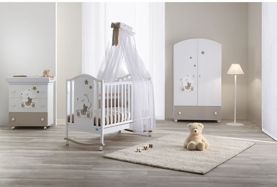 Baby Dresser with 3 Drawers White 76x45x90cm