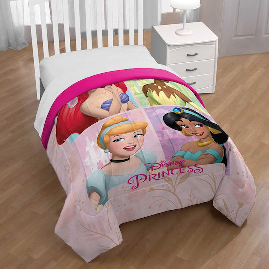 Disney Kinderdecke Einzel mit Microfaserfüllung Princess Coral 160x240cm