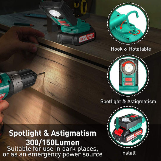 Set Bohrschrauber & Schraubenzieher 18V mit 2 Batterien 2Ah und Hülle
