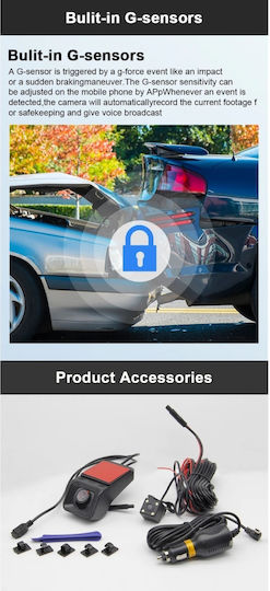 Dvr Автомобилна Камера Ултракомпактна Камера Full Hd Автоматично Стартиране Usb 2.0 Засичане На Движение Нощно Виждане 150° Широк Ъгъл