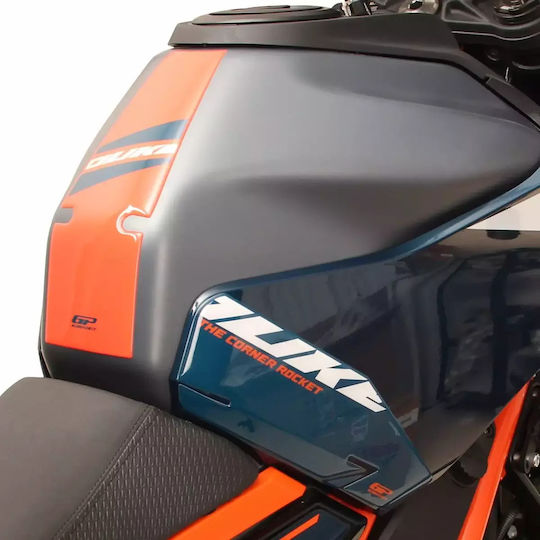 Gpk 3d Σετ Tank Pad Ktm Duke 390 2024-2025 Πορτοκαλί Γαλάζιο