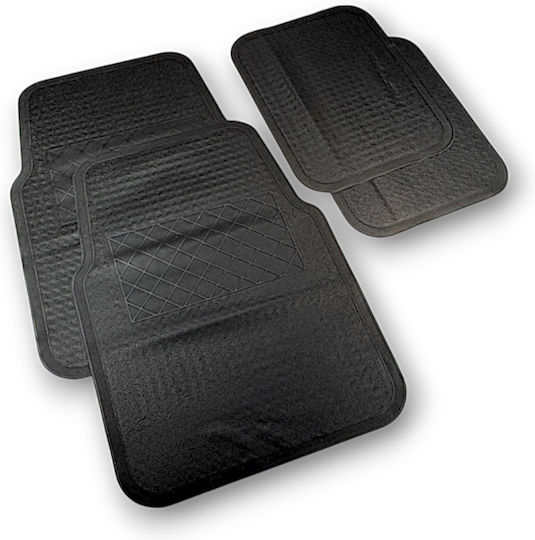Set 4 Kiwari Grip Universell Auto Fußmatten PVC Schwarz