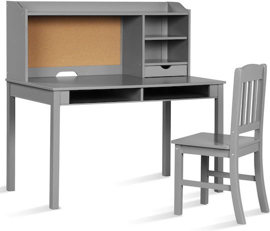 Παιδικό Γραφείο από Μελαμίνη Γκρι 111.5x61x110.5cm