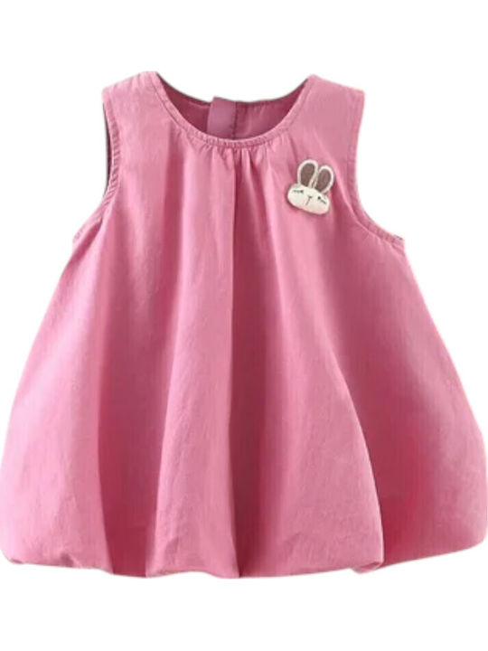 Pink Rabbit Girls Sleeveless Dress Pink
