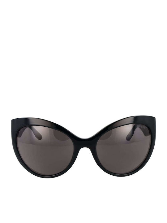 Guess Women's Sunglasses With Black Horn-Rimmed Frame And Grey Lens GU00130 01A