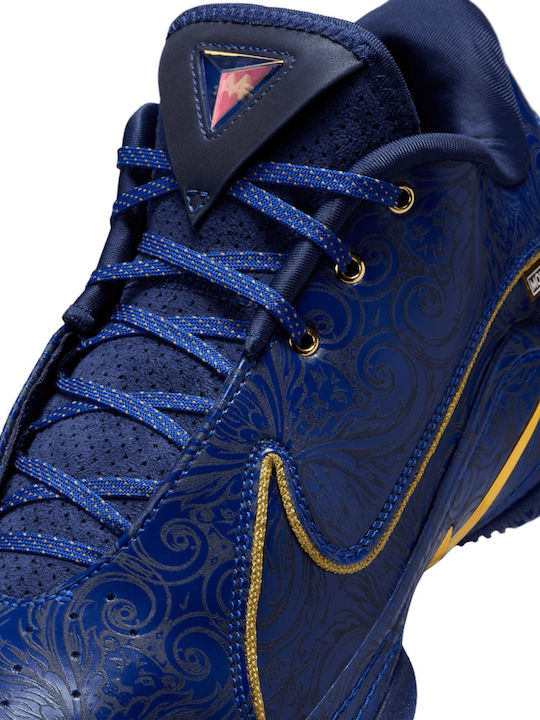 LeBron 22 Баскетболни обувки Deep Royal Blue / Metallic Gold / Midnight Navy