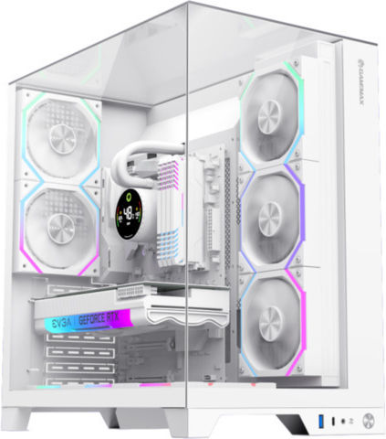GameMax Infinity Pro Gaming Midi Tower Κουτί Υπολογιστή με Πλαϊνό Παράθυρο Λευκό