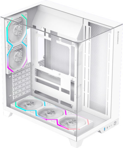 GameMax Infinity Pro Gaming Midi Tower Κουτί Υπολογιστή με Πλαϊνό Παράθυρο Λευκό