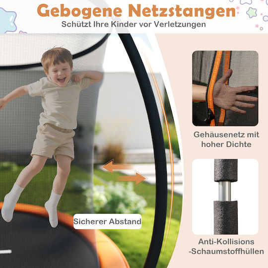 Costway Trampolin Kinder Durchmesser 305cm mit Leiter & Netz