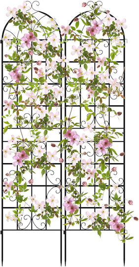 Arbour Градина от Метал в Черен Цвят 50x220см 1бр