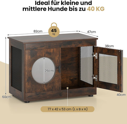 Costway Pet Cage for Small to Medium Dogs & Cats Door & Window Pc Dimensions 82 X 47 X 60 Cm Pv10323cf