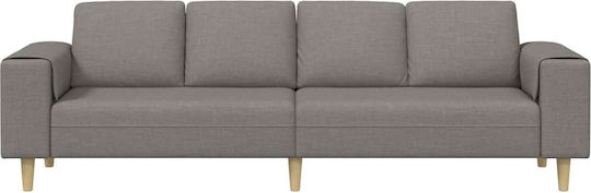 Four Seater Couch Taupe 250x77x76 cm