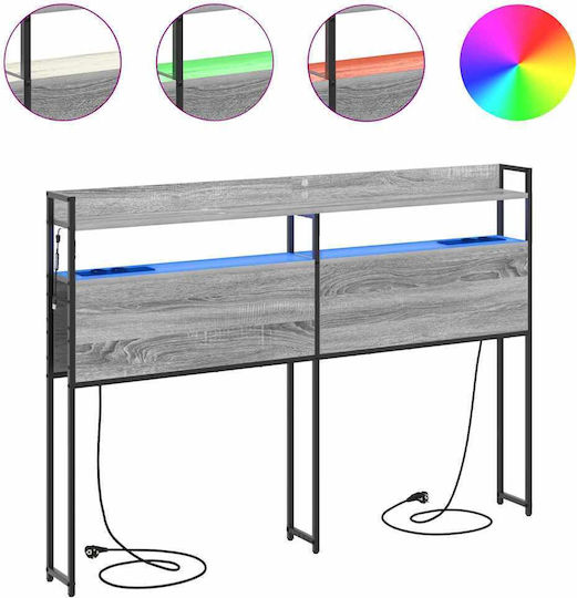vidaXL Tăblie De Pat Din Lemn Gri Sonoma 150x98cm