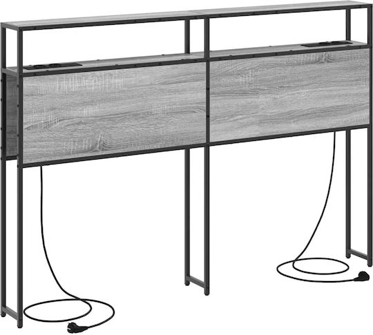 vidaXL Tăblie De Pat Din Lemn Gri Sonoma 138x98cm
