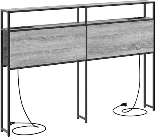 vidaXL Tăblie De Pat Din Lemn Gri Sonoma 138x98cm