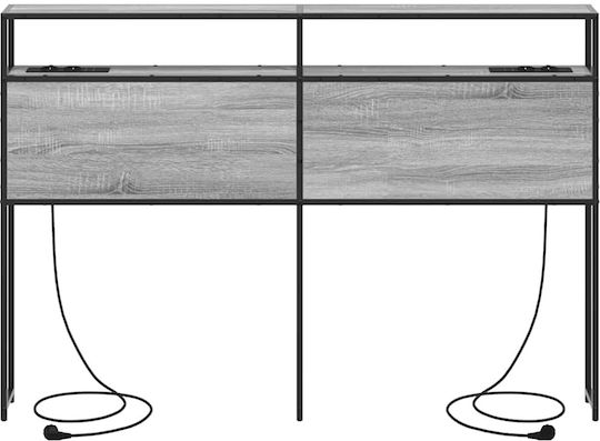 vidaXL Tăblie De Pat Din Lemn Gri Sonoma 138x98cm