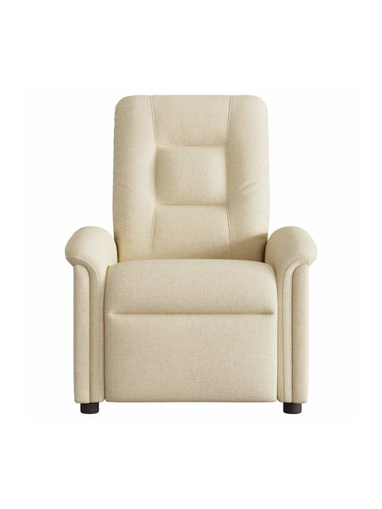 Relaxsessel mit Fußhocker Cream 77x91.5x96cm
