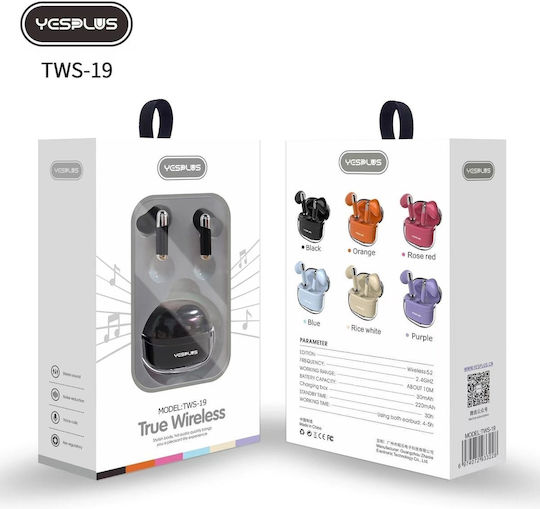 Yesplus TWS19 In-ear Bluetooth Handsfree Earphones with Charging Case Red