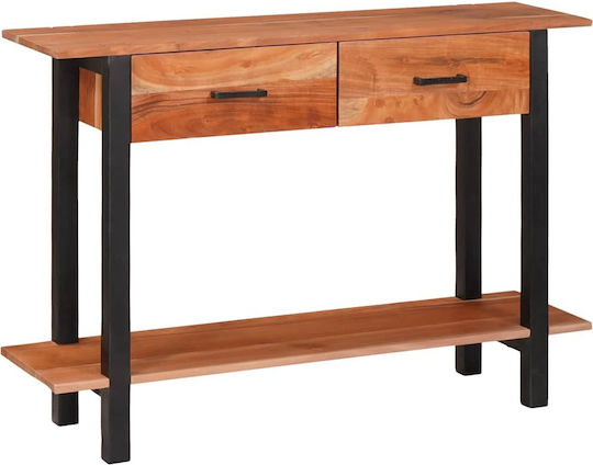 Solid Wood Console Table Coffee L110xW30xH75cm