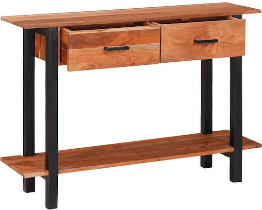 Solid Wood Console Table Coffee L110xW30xH75cm