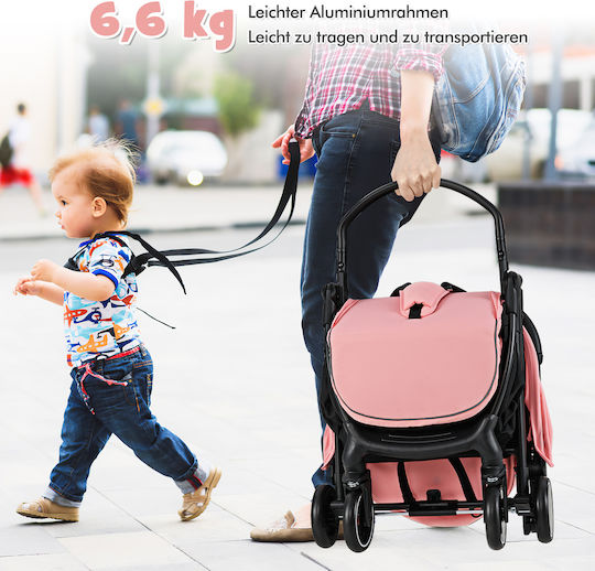 Costway Baby Stroller Suitable for Newborn Pink 6.6kg