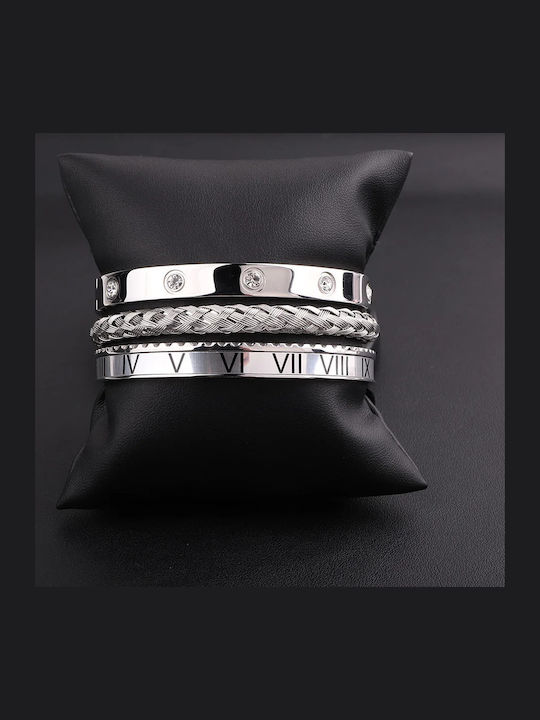 Legend Accessories Damen Set Armbänder Handschellen aus Stahl