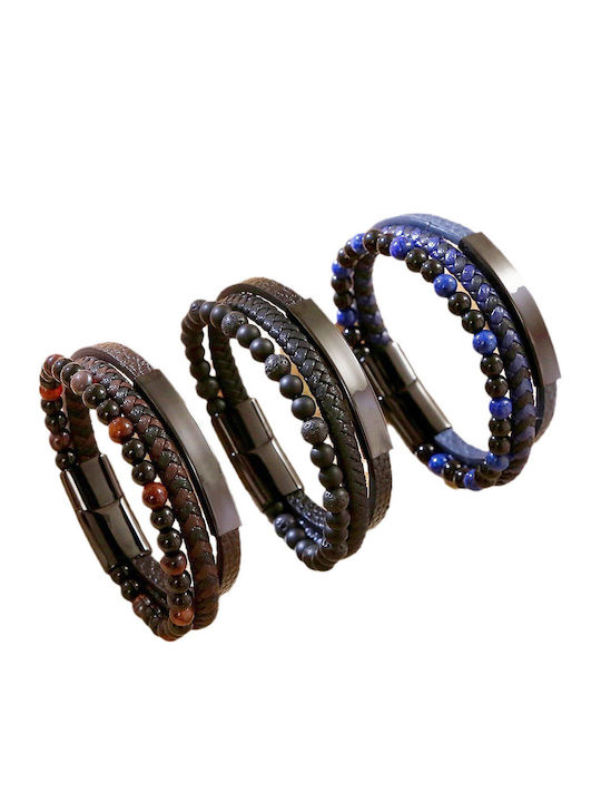 Legend Accessories Men's Leather Bracelet 23cm