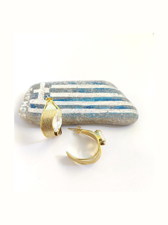 Loua Jewels Σκουλαρίκια Κρίκοι με Πέτρες