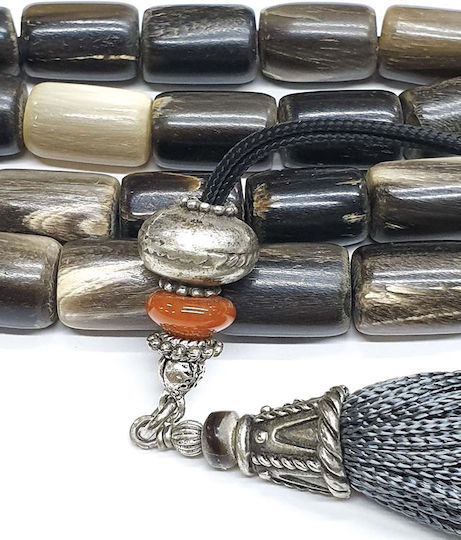 Roloi Komboloi Horn Worry Beads with 23 Beads Multicolour 36cm