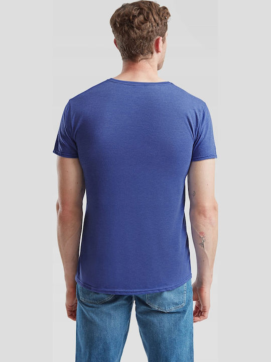 Fruit of the Loom Unisex Διαφημιστικό T-shirt Κοντομάνικο Heather Royal