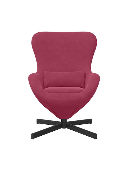 Relaxsessel Friseurwaschbecken Drehbar Samt Wine Red 63x73x90cm