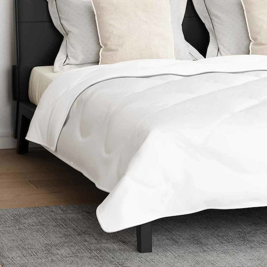 vidaXL Σετ Πάπλωμα Διπλό με Γέμιση Microfiber 200x220εκ. Λευκό 3τμχ