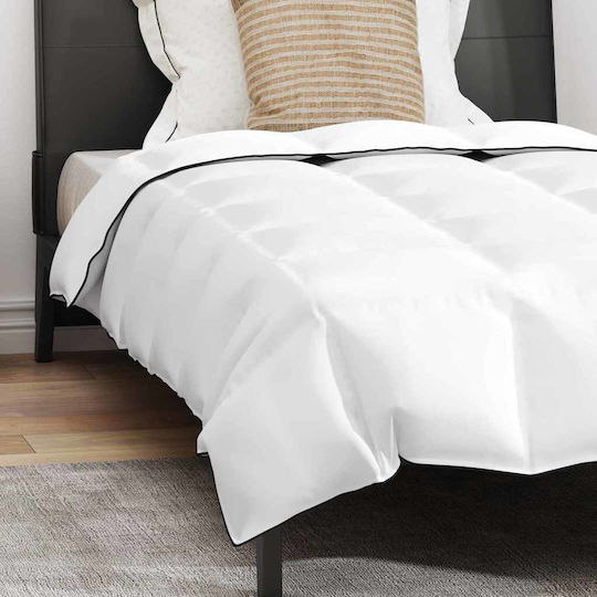 vidaXL Bettdecken-Set Einzelbett Daunen 150x200cm White 2Stück
