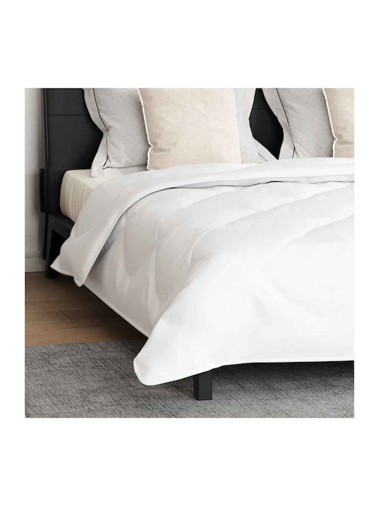 vidaXL Bettdecken-Set Doppelbett mit Microfiber-Füllung 200x200cm White 3Stück
