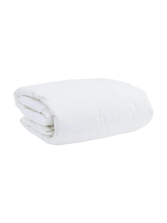 vidaXL Set Pilotă Super Dublu De Puf 240x220cm Alb 3buc
