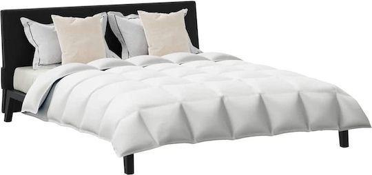 vidaXL Set Pilotă Super Dublu De Puf 240x220cm Alb 3buc