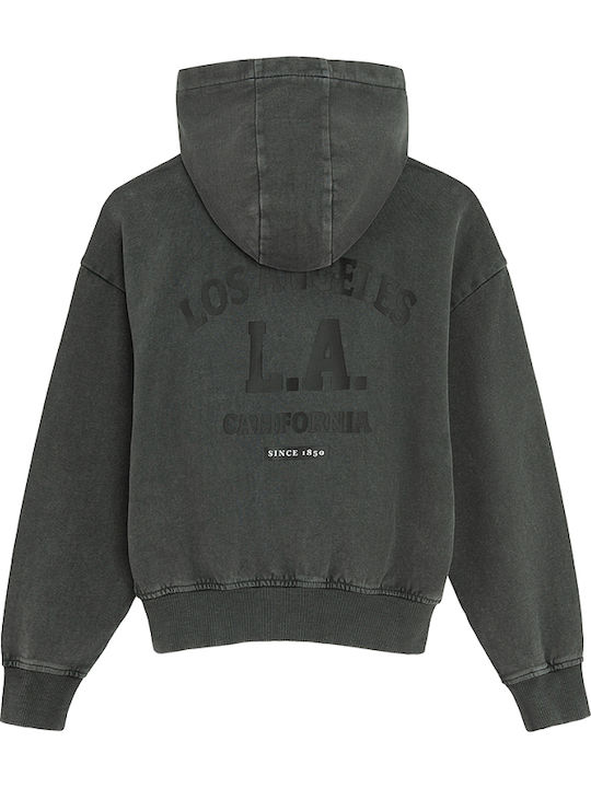 Kids Cardigan with Hood Dark Gray L.a