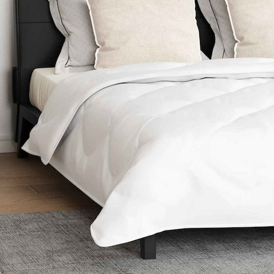 vidaXL Σετ Πάπλωμα Διπλό με Γέμιση Microfiber 200x220εκ. Λευκό 3τμχ
