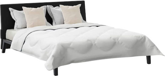 vidaXL Duvet Set Double with Microfiber Filling 200x200cm White 3pcs