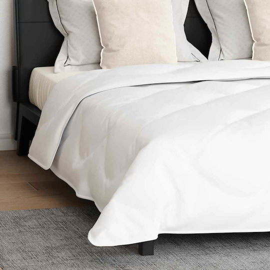 vidaXL Bettdecken-Set Doppelbett mit Microfiber-Füllung 200x220cm White 3Stück