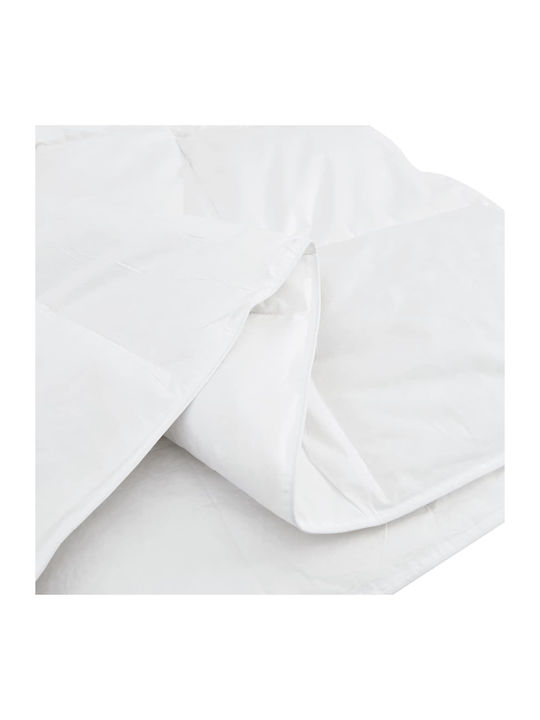 vidaXL Set Pilotă Super Dublu De Puf 220x260cm Alb 3buc