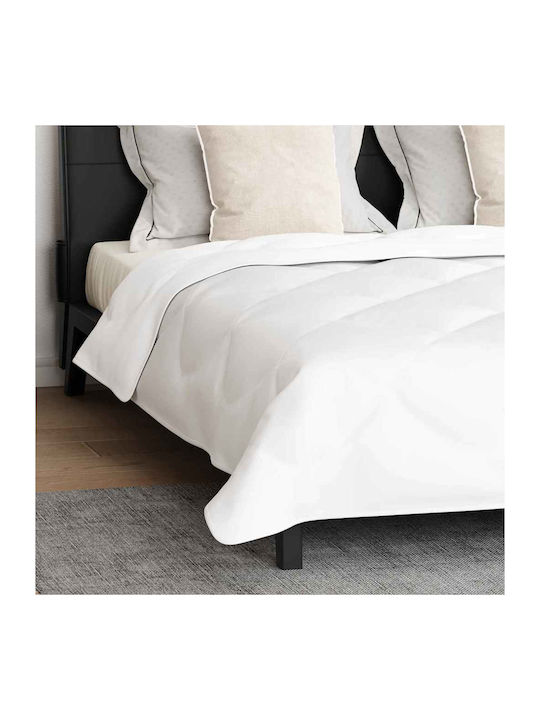 vidaXL Σετ Πάπλωμα Υπέρδιπλο με Γέμιση Microfiber 240x220εκ. Λευκό 3τμχ