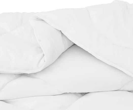vidaXL Bettdecken-Set Einzelbett mit Microfiber-Füllung 135x220cm White 2Stück
