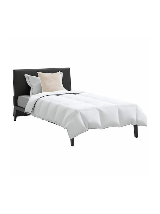 vidaXL Set Pilotă Single De Puf 135x220cm Alb 2buc