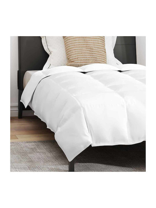 vidaXL Bettdecken-Set Einzelbett Daunen 155x200cm White 2Stück