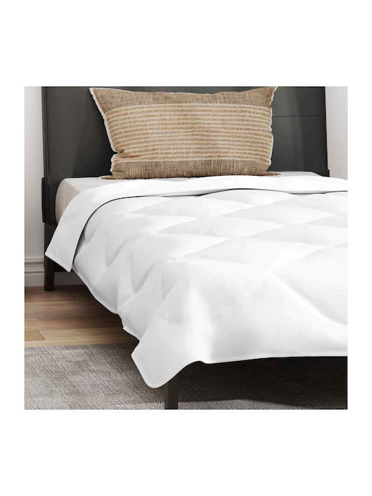 vidaXL Set Pilotă Single cu Umplutură Microfiber 135x200cm Alb 2buc