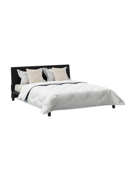 vidaXL Set Pilotă Dublu cu Umplutură Microfiber 200x200cm Alb 3buc